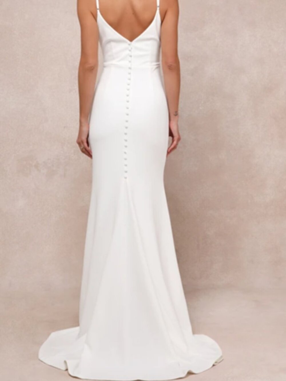 NWT Lulus Feeling of Forever White Mermaid Maxi Dress - Size Medium